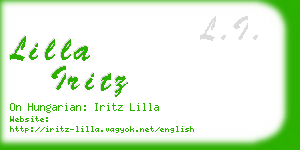 lilla iritz business card